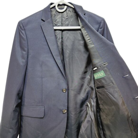 Lauren Ralph Lauren Mens Navy Blue Blazer Jacket Size 18R two button - Picture 7 of 13